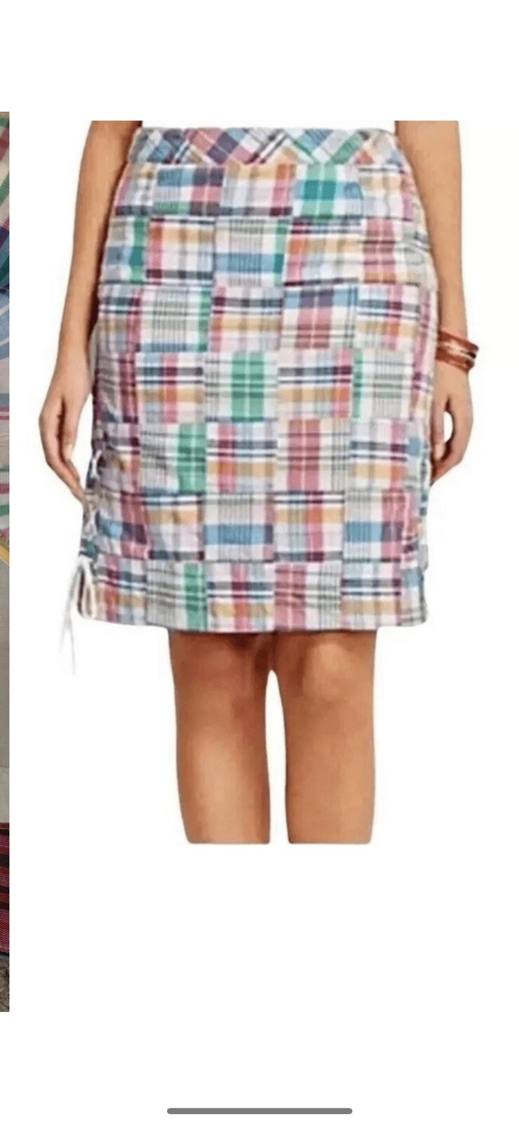 Talbots Petites Madras Plaid Patchwork Skirt Size… - image 11