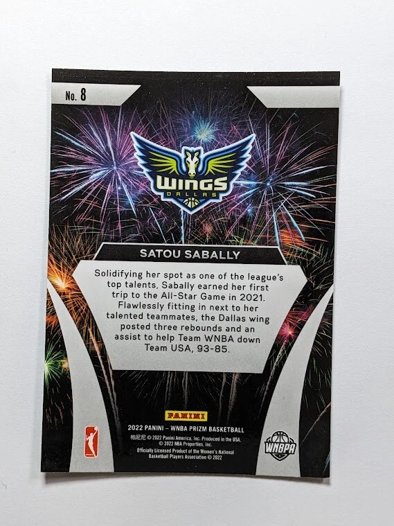 2022 Panini Prizm WNBA Fireworks #8 Satou Sabally - Image 2 of 2