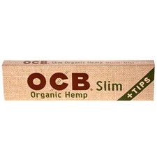 OCB Organic Slim Rolling Papers  Tips 1 Booklet 