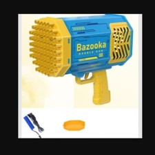 Bubble Gun Rocket 69 Holes Soap Bubbles Machine Gun Shape Automatic Blower