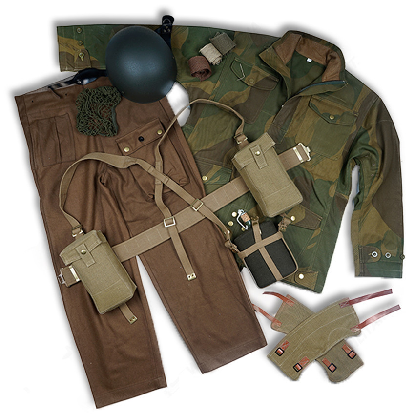 WW2 BRITISH ARMY P37 UNIFORMS AND EQUIPMENT COMBINATION HIGH