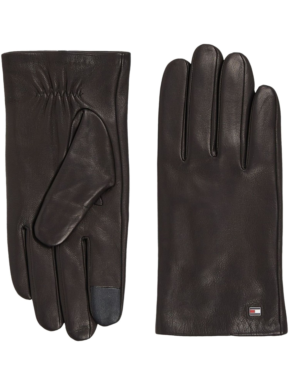 Кожаные перчатки Tommy Hilfiger He Handschuhe Essential Flag размера S-M Schwarz 13790₽