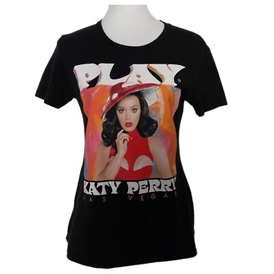 Katy Perry Shirt Women's Play Las Vegas Residency World Concert Black Graphic L