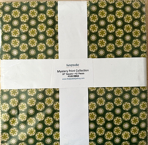 "Mystery Prints" Layer Cake 10" Sq 42 Pc Shade of Green Prints Florals Cotton