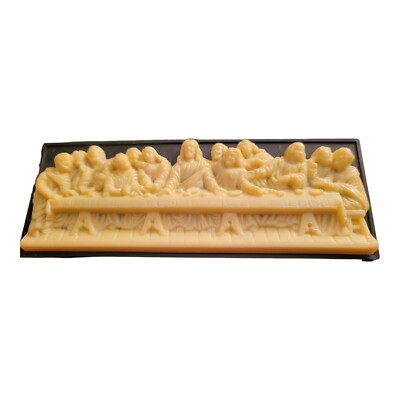 Vintage Small Plastic Last Supper Wall Plaque 