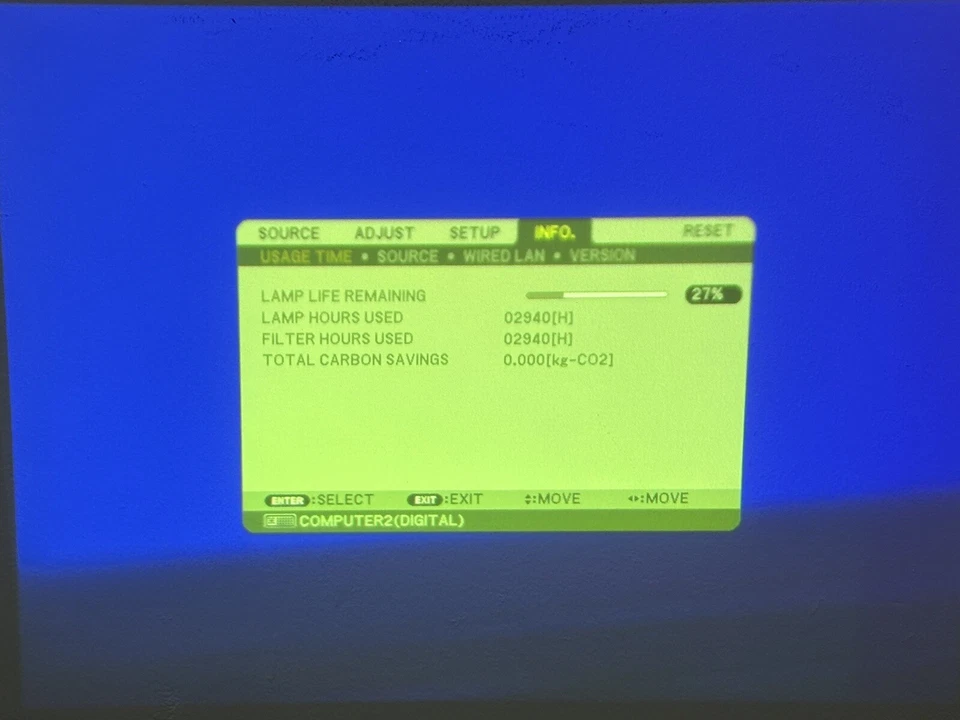 NEC NP310G DLP Digital Projector - 2940 Lamp hours Used 27% Lamp Life Remaining - Image 2 of 4