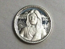 Daniel Carr - 2003 Sacagawea prototype - US Mint reverse, w/o "Peace" Silver