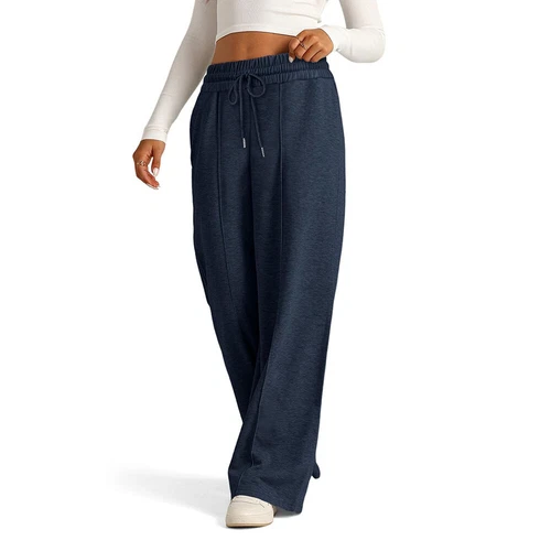 Damen Sporthose Lange Hose Jogginghose Weites Bein Hose Freizeithose - Bild 10 von 34