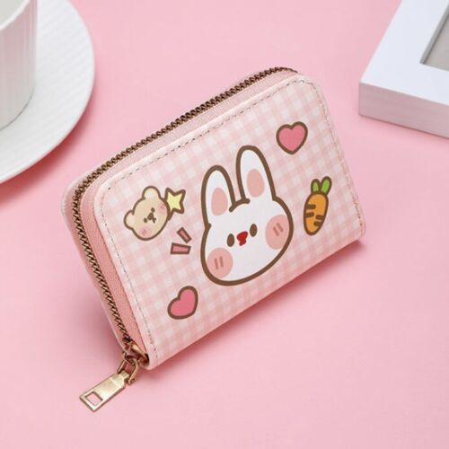 Small Wallet for Women Girls Cute Zipper Wallet Credit Card Holder Coin Purse