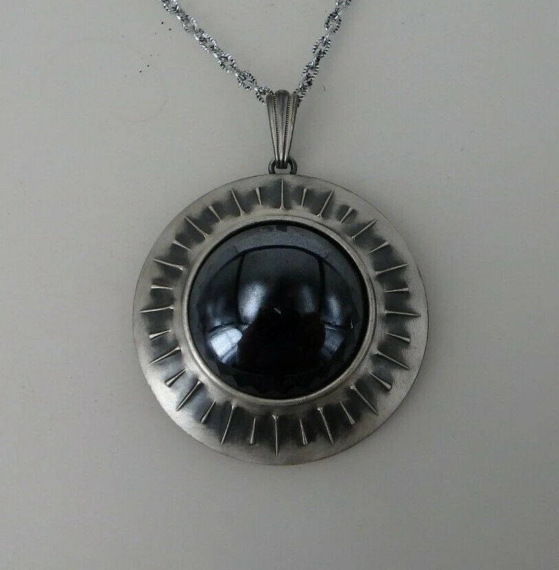 Neugablonz Dieter Knobloch: Design Schmuckset mit Onyx Cabochons (83476) - Bild 2 von 4