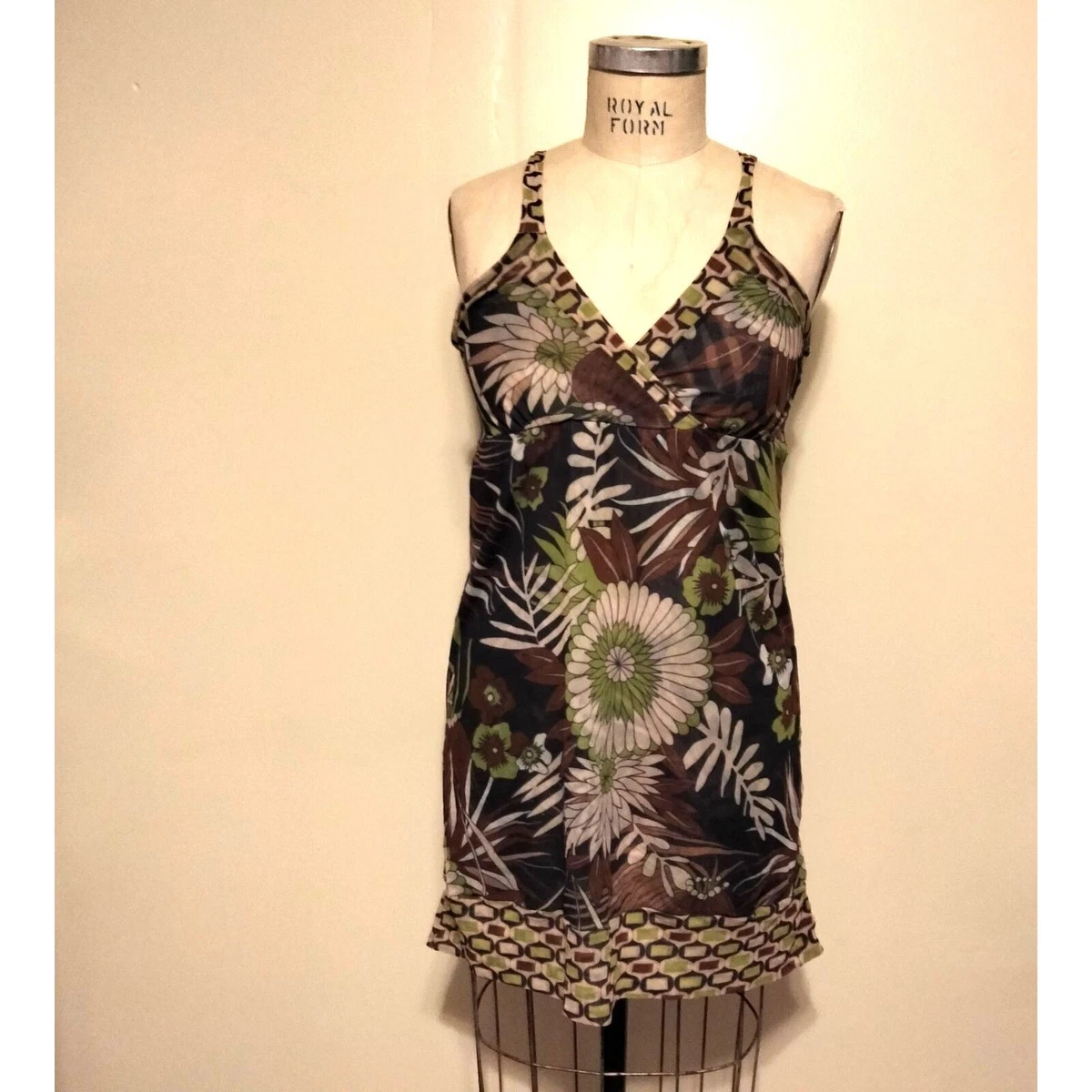 sweet pea dress brown and blue NEFERTITI NAVY BLUE AND ORANGE MIDI DRESS main image 0