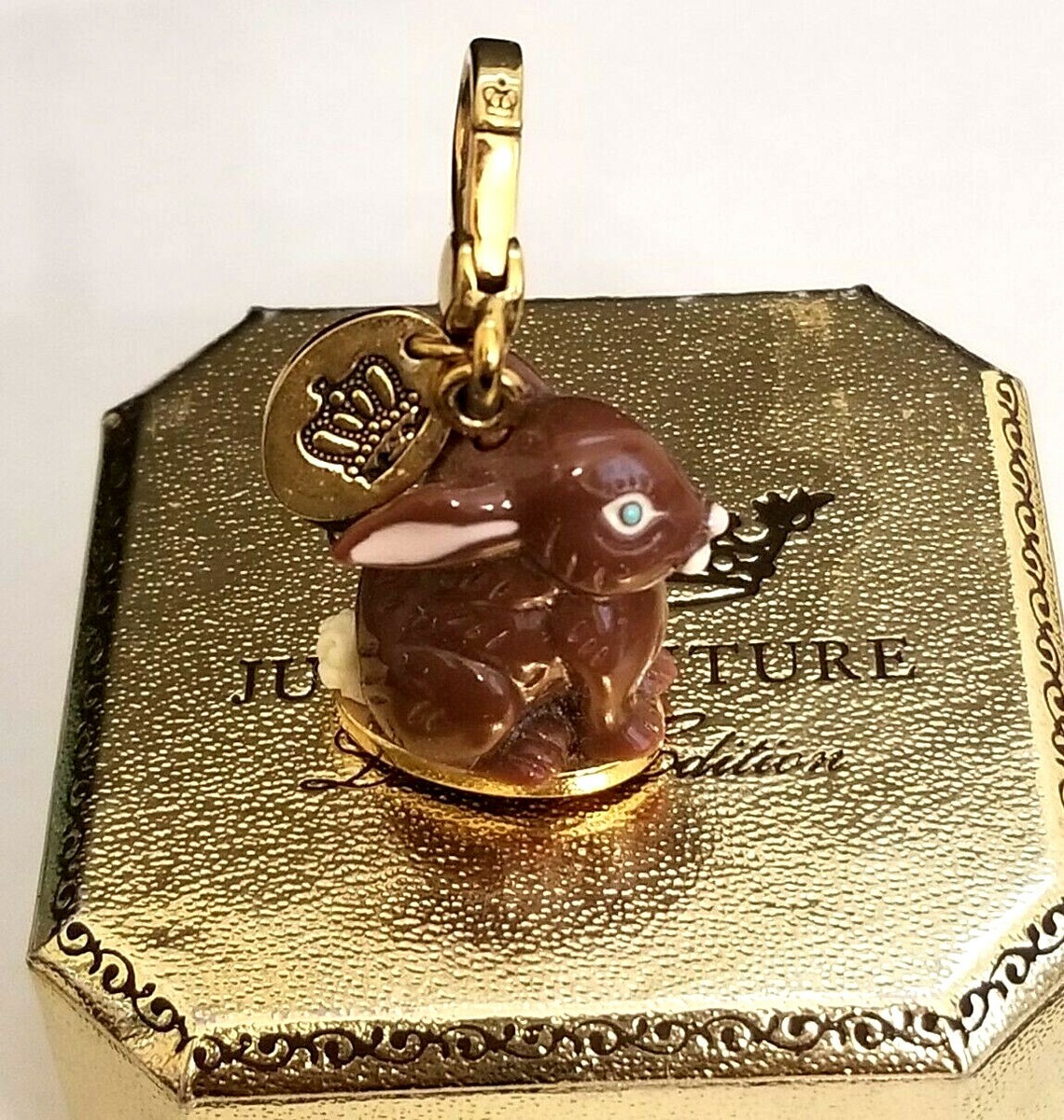 NEW IN BOX NWT 2010 Juicy Chocolate Bunny Rabbit Charm NEW IN BOX NWT 2010 Juicy Chocolate Bunny Rabbit Charm