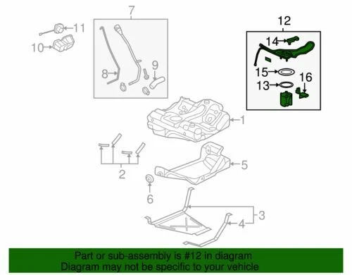 Conjunto de bomba de combustible tanque eléctrico genuino GM 2004-2008 Chevrolet Malibu 19169179 Foto 2 de 2