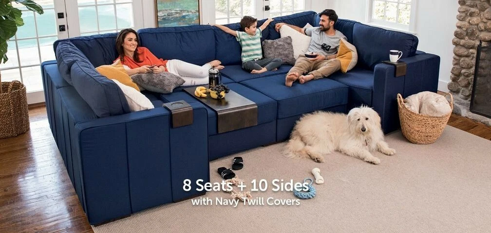 LoveSac Standard OR Deep Seat Cover Navy Twill Cover Only