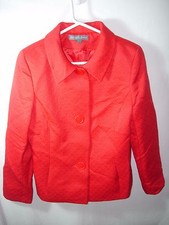 WOMENS RED JOSEPHINE CHAUS MOTHER OF THE BRIDE SUIT JACKET BLAZER SIZE 12 42"