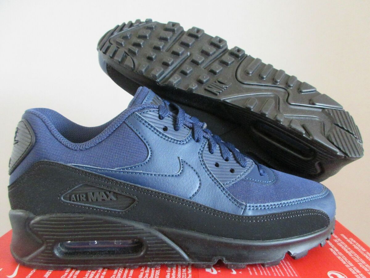スニーカー Nike Air Max 90 Navy Smokey Blue NIKE AIR MAX 90 ESSENTIAL BLACK-MIDNIGHT NAVY BLUE SZ 8.5