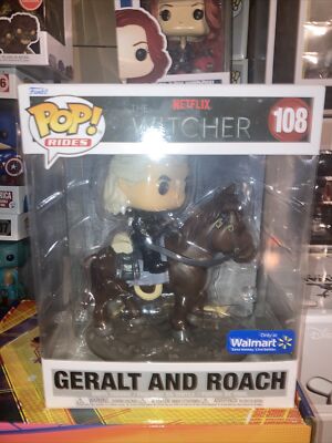 NIB The Witcher Geralt Of Rivia and Roach Pop Rides #108 Vinyl Figure Funko NEW