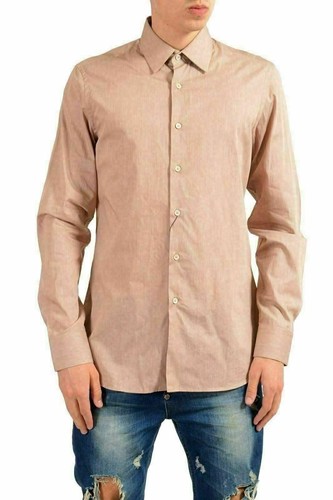 Beige Long Sleeve Dress Shirt 