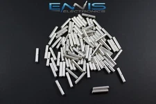 18-22 GAUGE 100 PK UNINSULATED NON INSULATED BUTT CONNECTOR TERMINAL WIRE URBC