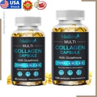 Multi Collagen Peptides Types I, Ii, Iii, V, X Pills Anti-Aging Skin Capsules