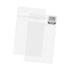 100 Pack 4 3/4 In x 6 1/2 In Acid-Free Crystal Clear Sleeves Storage Bags Art