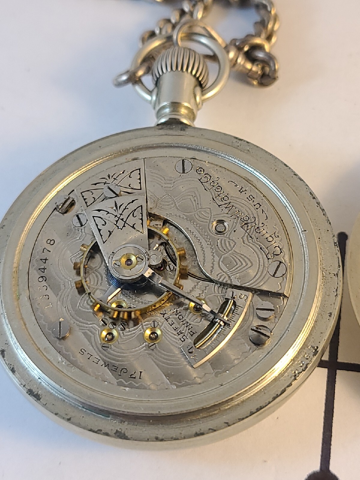 Antique Elgin Men's Pocket Watch size 18, Very nice collector watch
