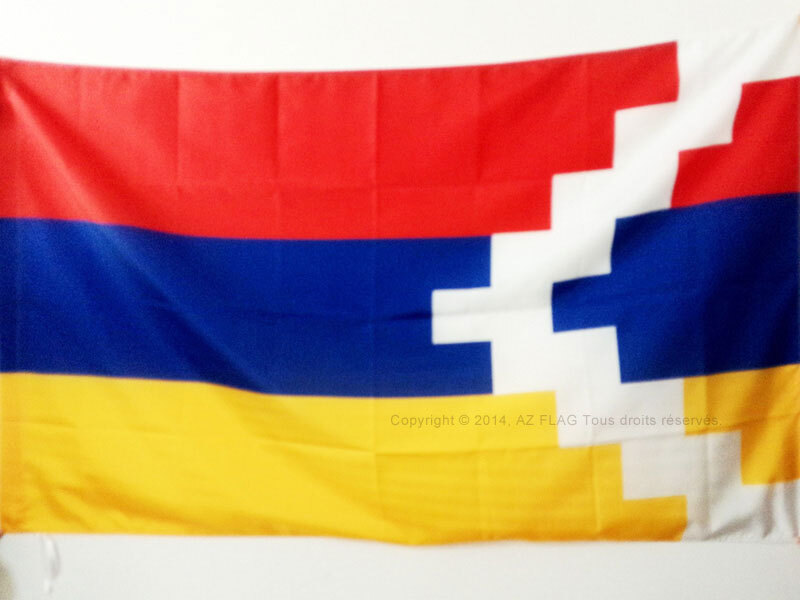 Drapeau Karabagh de montagne 90 x 150cm en textile résistant aux intempéries