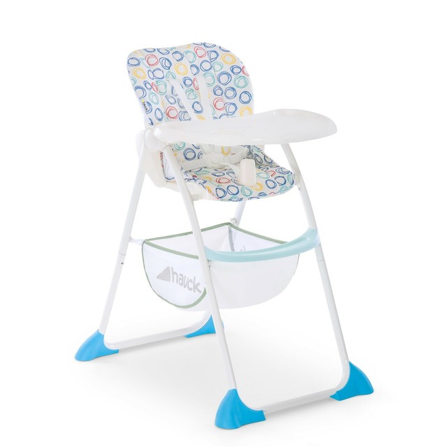 Hauck Sit N Fold Highchair Children High Chair Circles Multi Top
