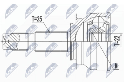 NTY NPZ-CH-040 Gelenksatz, Antriebswelle für CHEVROLET