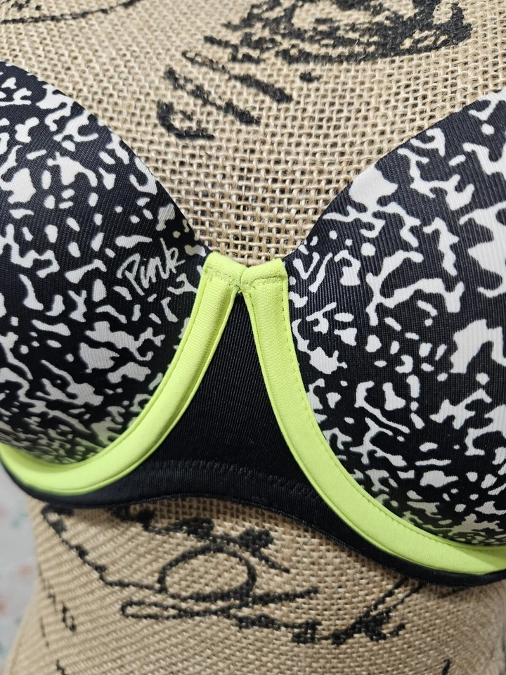 ROSA, SUJETADOR MUJER NEGRO/BLANCO POLI BL PUSH UP USAR EN TODAS PARTES, TALLA 36B Foto 2 de 4