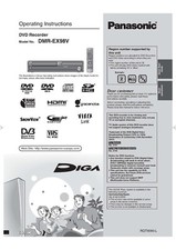 Operating Instruction Manual For Panasonic DMR-EX98V  DVD PLAYER RECORDER 100p