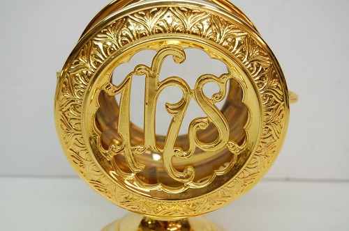 Ornate Gold Plated Luna Holder for your Monstrance Luna - Custodial (#189dg) - Picture 18 of 21