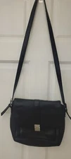Vintage Field Manor Leather Crossbody Purse With Adjustable Strap & Front Zipper