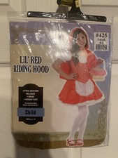 Little Lil  Red Riding Hood Costume Dress  Cape Child Size Small 4-6