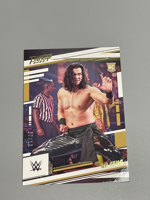 Ru Feng 2022 Panini Chronicles WWE Prestige Rookie RC /10 Gold Parallel SSP #174