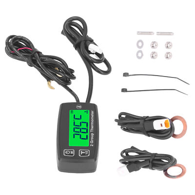 Motorrad Zweikanal-LCD-Thermometer Motortemperaturanzeige Digitalanzeige