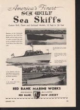 1947 RED BANK MARINE WORKS NEW JERSEY SEA SKIFF WULF CABIN CRUISER AD 10521