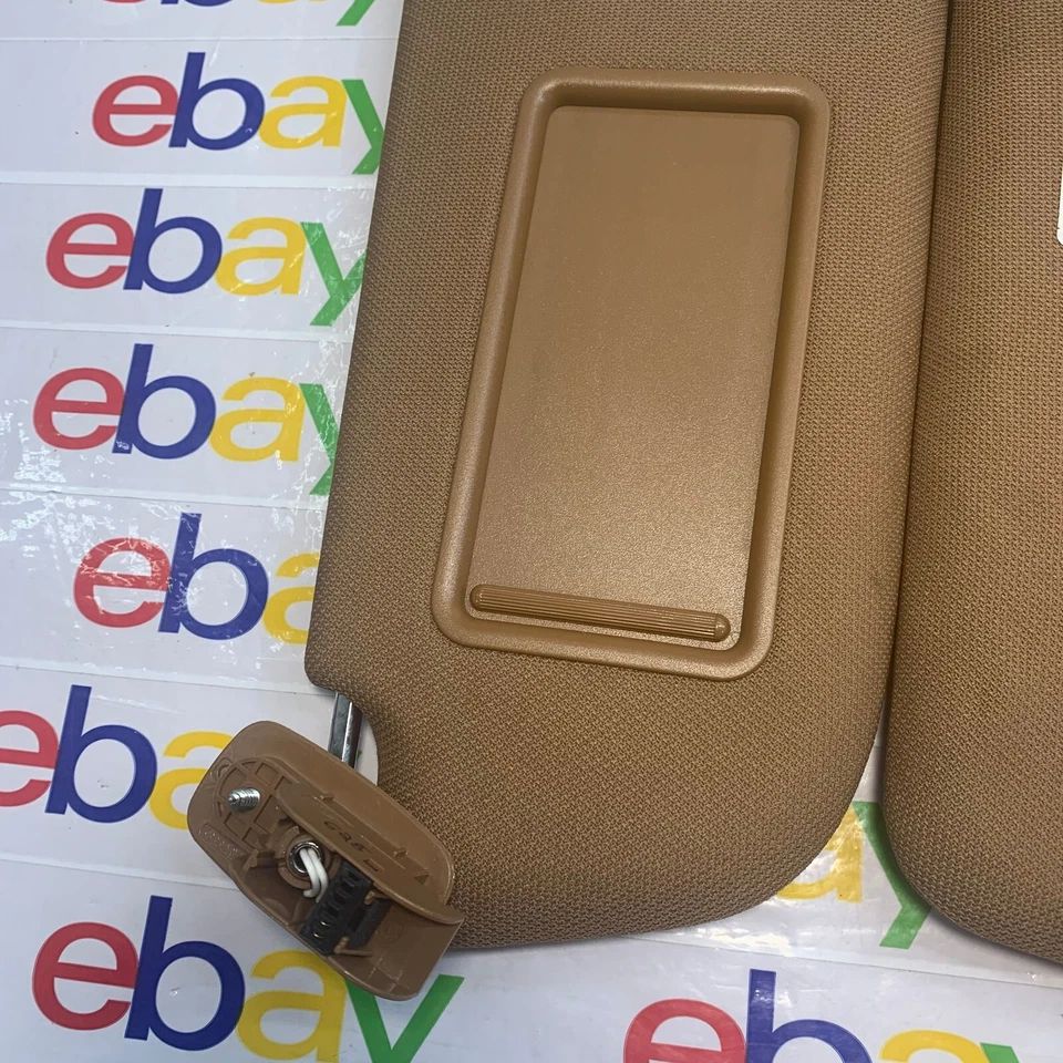 2005 - 2011 Audi A6 Sun Visors Set Pair Mirrors Driver Passenger OEM 06 07 08 09 - Image 2 of 4