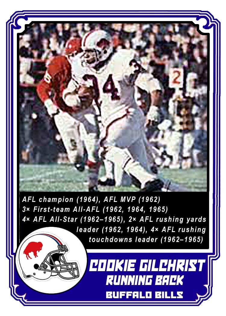 ACEO COOKIE GILCHRIST BUFFALO BILLS CUSTOM HAND MADE ART CARD eBay