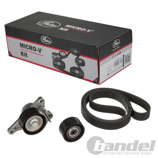Gates Micro-V Kit KEILRIPPENRIEMEN-SATZ Passend FüR Nissan Qashqai X-TRAIL-image