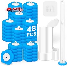 Disposable Toilet Brush with 48pcs Toilet Wand Refills, Toilet Bowl Cleaner Wand
