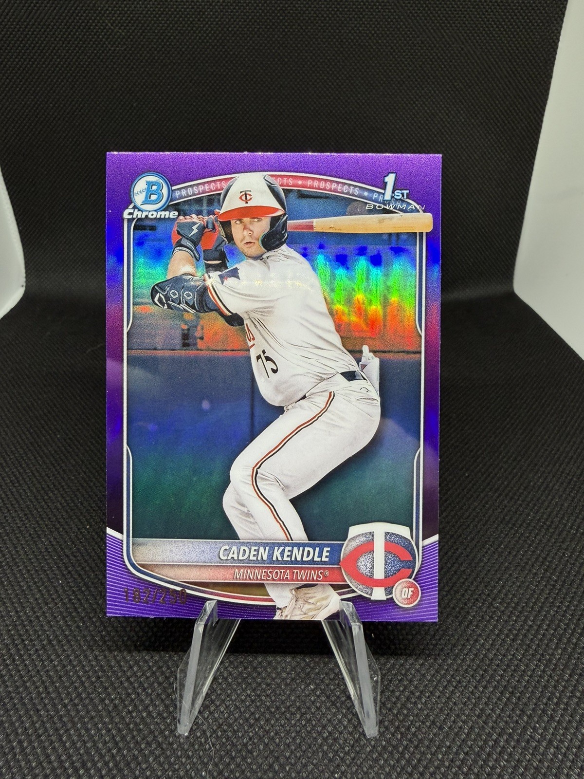 2025 Bowman 1st Caden Kendle #BCP-113 True Purple Refractor /250 Twins 🔥