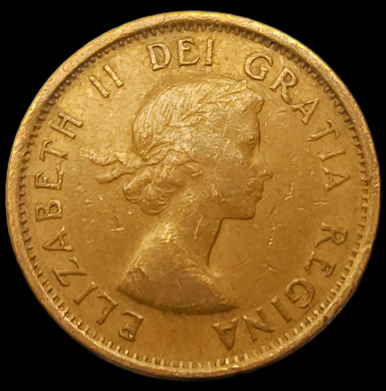 1957 Canadian copper One Cent