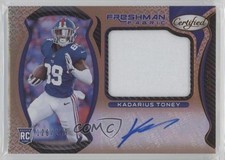 2021 Certified Freshman Fabric Signatures Mirror Bronze Kadarius Toney Auto 12ty
