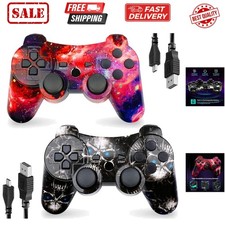 Controller for PS3 2 Pack Wireless Controller for Playstaion 3 6-Axis with Hi...