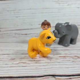 Lego Duplo 4962 Baby Zoo Replacement Lot Lion Keeper Elephant 2005