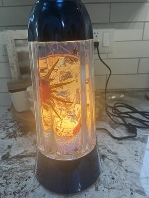Vintage Rabbit Tanaka Motion Lamp Sun Moon Astrology Rotating Celestial Blue