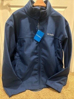 Columbia Men's Softshell Front-zip Jacket-XXL blue in color