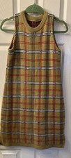 Plaid Sleeveless Sweater Dress Size M
