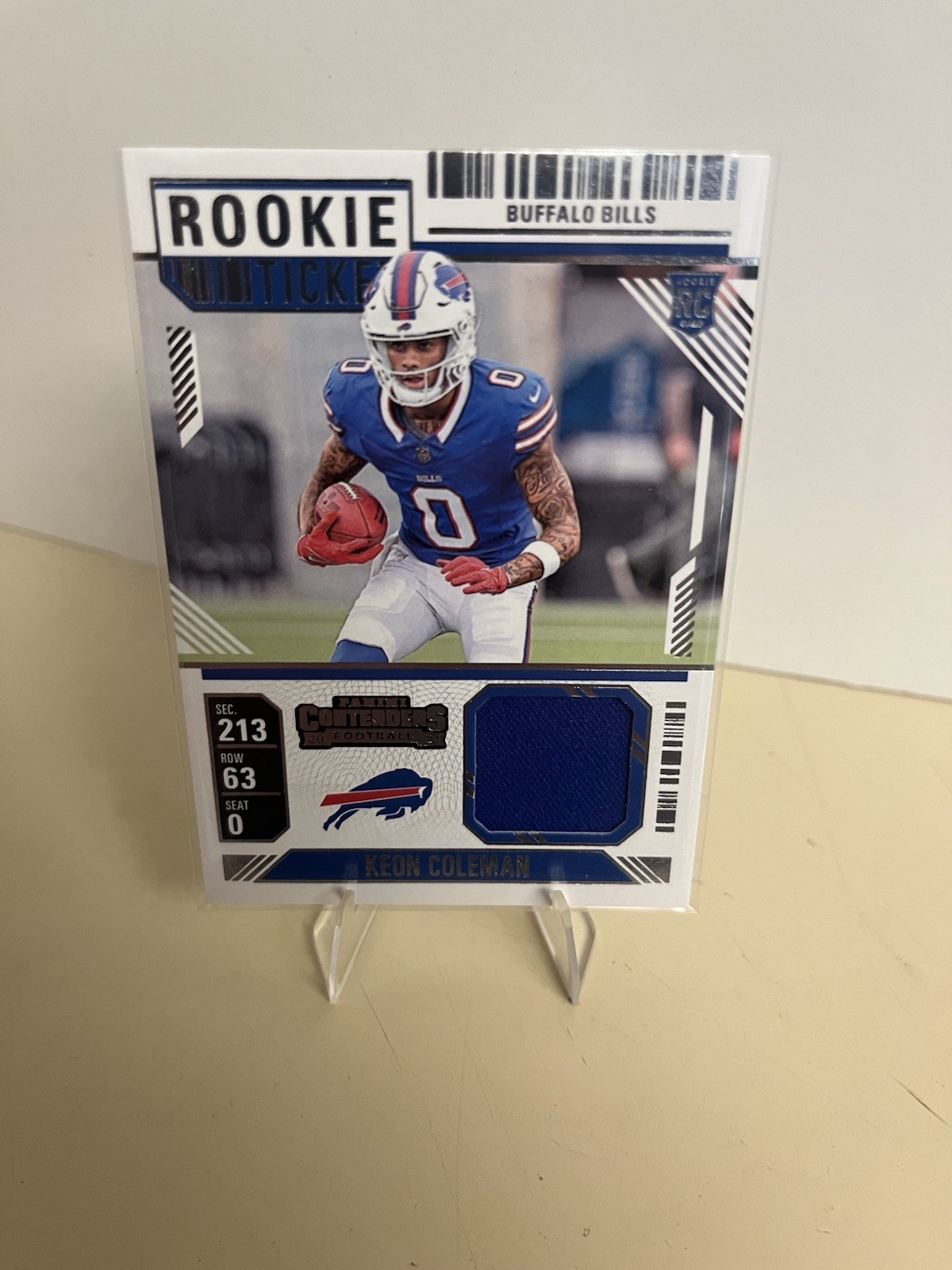 2024 Contenders Keon Coleman Rookie Ticket Swatch RTS-KCN Buffalo Bills RC